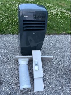 Portable AC. Power 12,000 BTU. Great quality and brand, LG. Works perfectly.