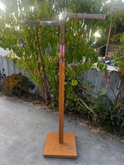 Freestanding Clothes Rack Wood and Metal
