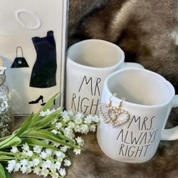 Rae Dunn Bride And Groom Mugs