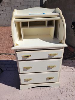 Small Rolltop Desk With 3 Drawers