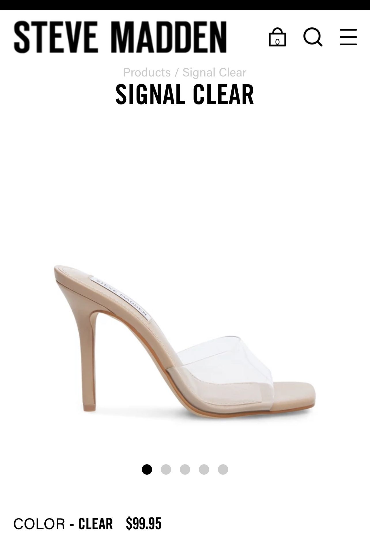 Steve Madden Clear Nude Heels