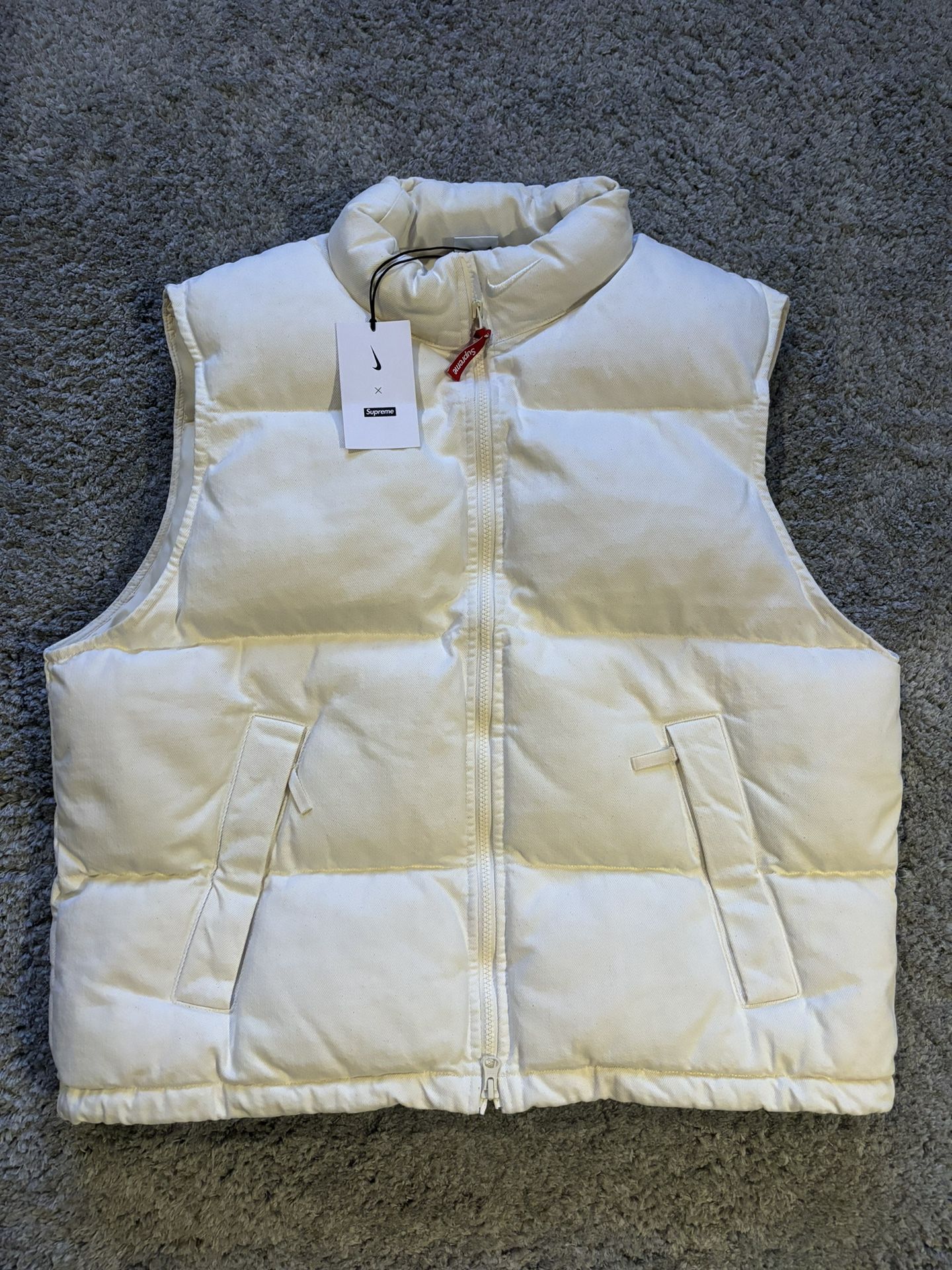 Supreme X Nike Denim Puffer Vest 