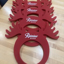 Rainier Beer Foam Reindeer Antler Headbands, Set of 4 for $30