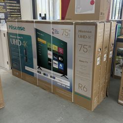 75 HISENSE ROKU R6 4K HDR SMART TV