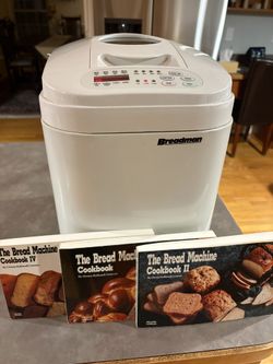 Breadman Bread Machine And Three Bread Machine Cookbooks