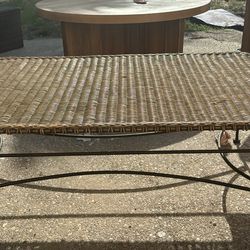 Wicker And Steel Table 