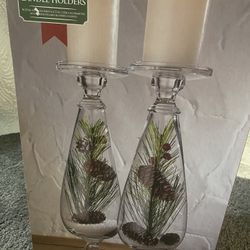 Holiday glass candle 