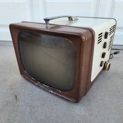1950s General Electric Portable Vintage Television Set MCM Home Decor