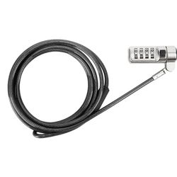 Targus Defcon Trapezoid Serialized Combination Cable Lock w Anchor ASP66GLX-S