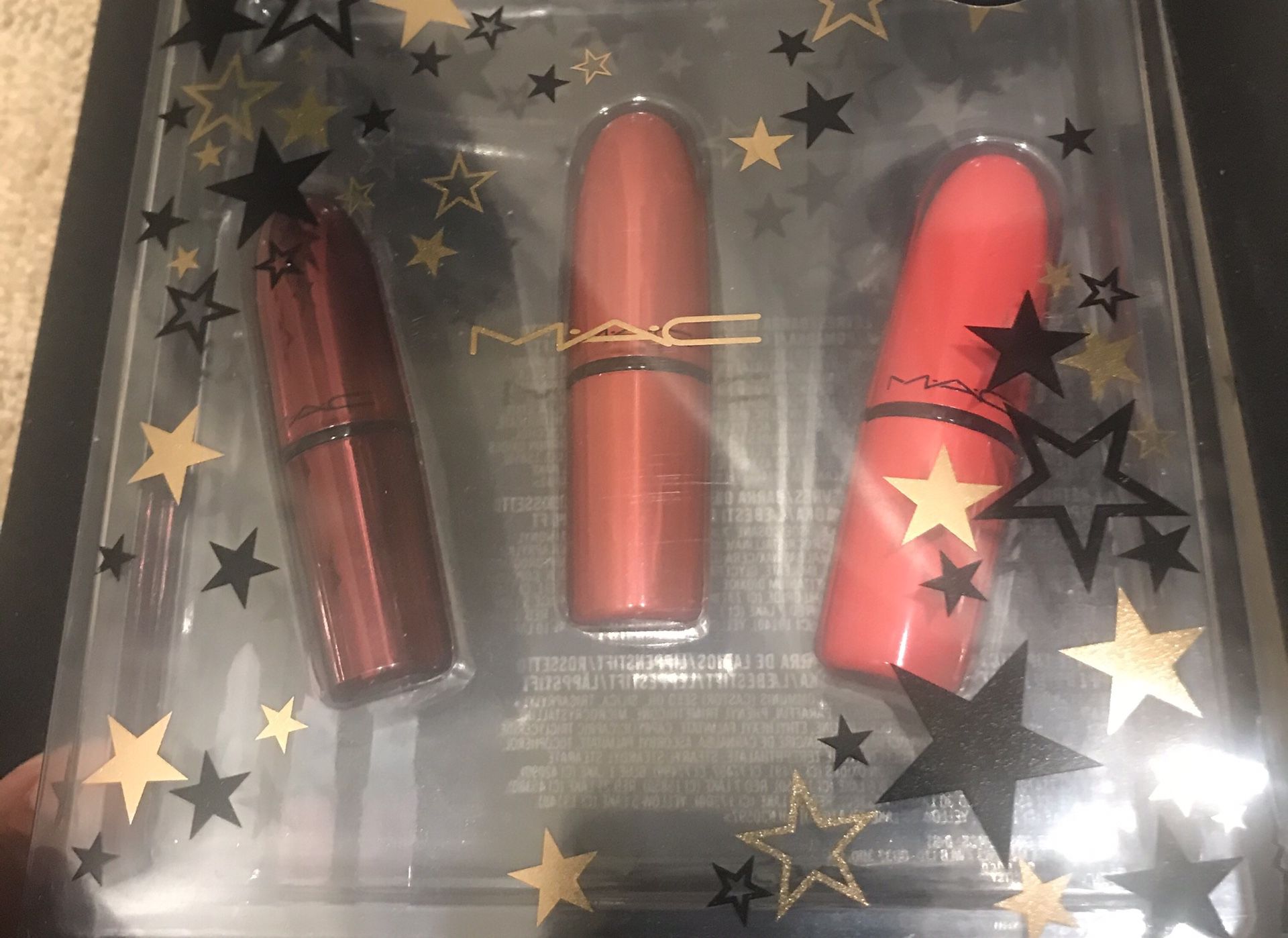 Three brand new Mac lipstick, beautiful colors for a great package deal.