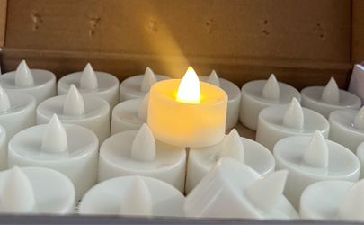 24pcs Battery Operated Tea Lights With Timer