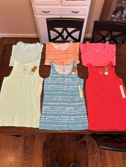 3  NEW Ladies Ribbed Tank Tops + 3 Gently Used Ladies Ribbed Tank Tips, Size Medium
