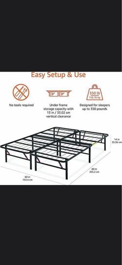 Queen Size Metal Platform Bed Frame
