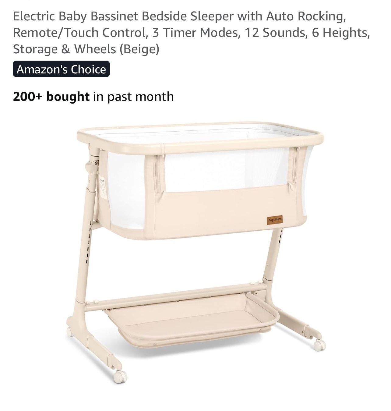 Electric Baby Bedside Bassinet 