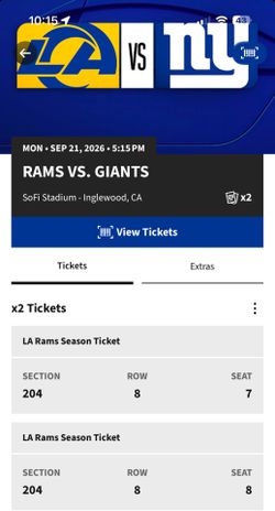 Rams v. Giants