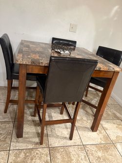 Counter Height Dining Table Set with 4 Chairs