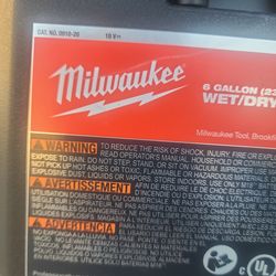 Milwaukee 6 gallon wet/dry vacuum