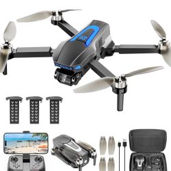 Drones with Camera for Adults 4K, Brushless Motor Drone for Kids Beginners, FPV Foldable RC Quadcopter with 3 Batteries, 45 Mins Long Flight Time, Bey