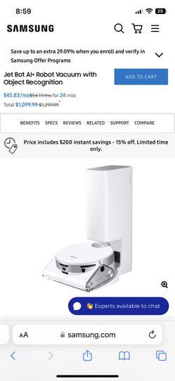 Samsung Vacuum With Wifi Sealed New Model