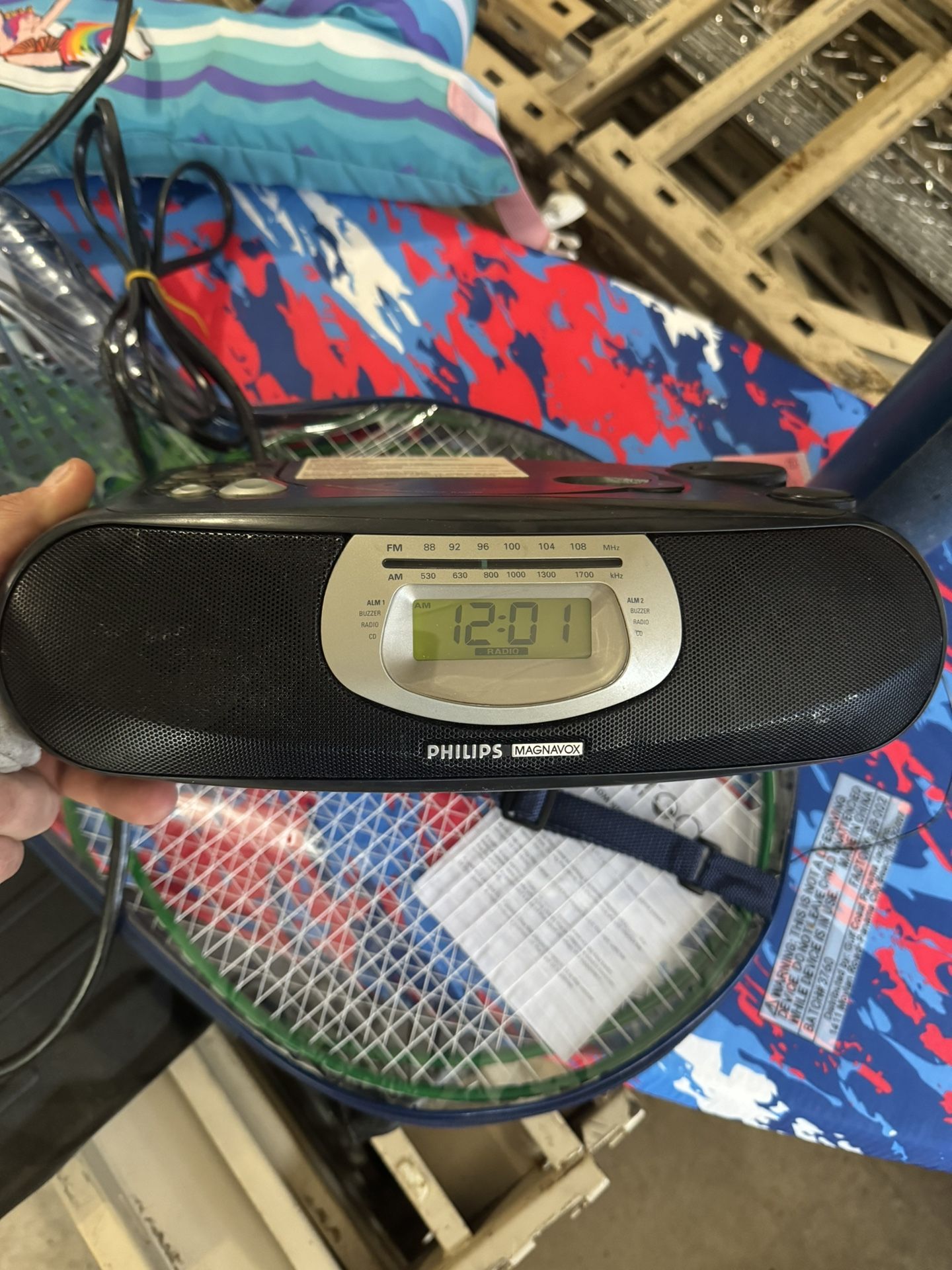 Philips Magnavox AJ 3925/17 Clock Radio With CD & Alarm Tested Works