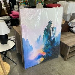 Canvas Wall Art - Thomas Leung 'Mountain Glow' Wall Art for Living Room, Bedroom, or Office Décor by Trademark Fine Ar
