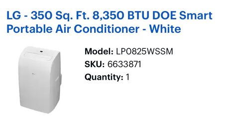 LG  Portable Air Conditioner