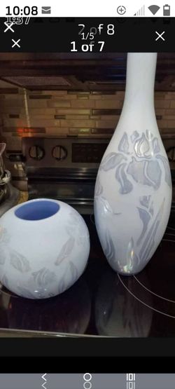 Vintage Decorative vases Grayish blue! Will Sell Separately!