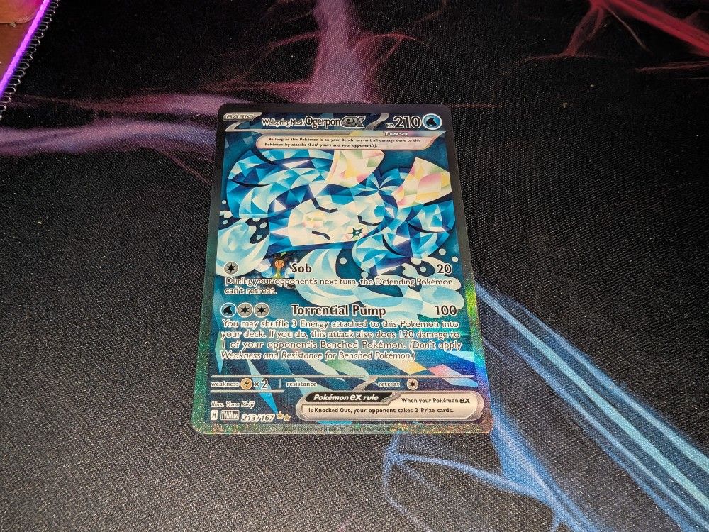 Wellspring Mask Ogerpon Ex 213/167 Twilight Masquerade Pokemon