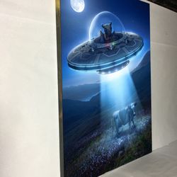 Canvas wall decoration 30”x42”. Brand new we can make it in different sizes, from  4.5”x4.5” to 30”x66”, Wood frame and sprayed with glossy clear coat