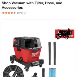 Milwaukee M18 FUEL 6 Gal. Cordless Wet/Dry Shop Vacuum with Filter, Hose, and Accessories