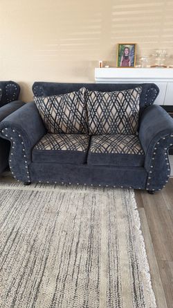 Blue luxury couches