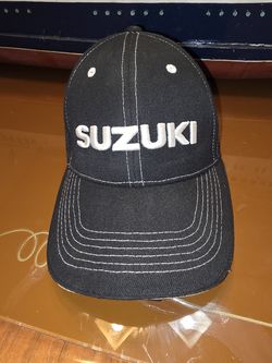 Suzuki Black and White Adjustable Strapback Baseball Cap 
Adult Size 
Good cond