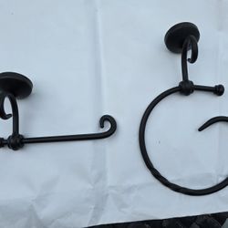 (2 )Black Toilet Paper Holders