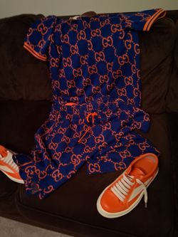 Designer short set and shoes