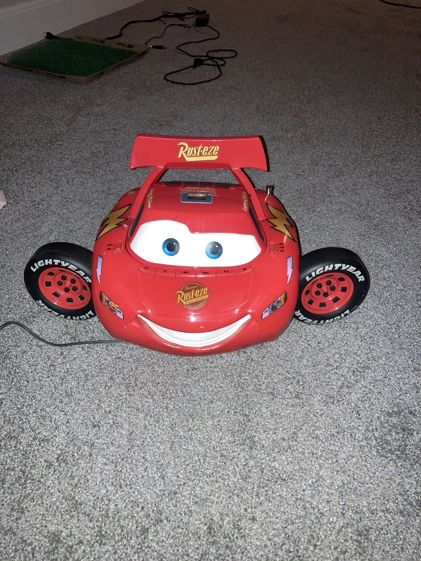 Lightning McQueen Cd Player Am Fm Boombox