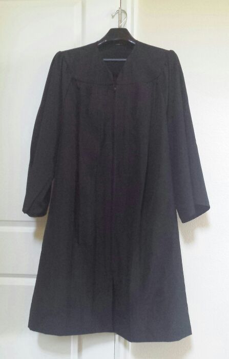 Graduation black gown/robe - size S/M