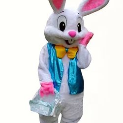 Brand new unopened Adult Easter Bunny Mascot Costume - White Rabbit Cartoon Party Dress