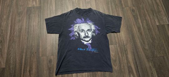 1990s Andazia International Albert Einstein Big Face Short Sleeve T-Shirt XL Used $90