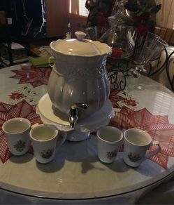 Princess house jarron para agua y 4 tazas