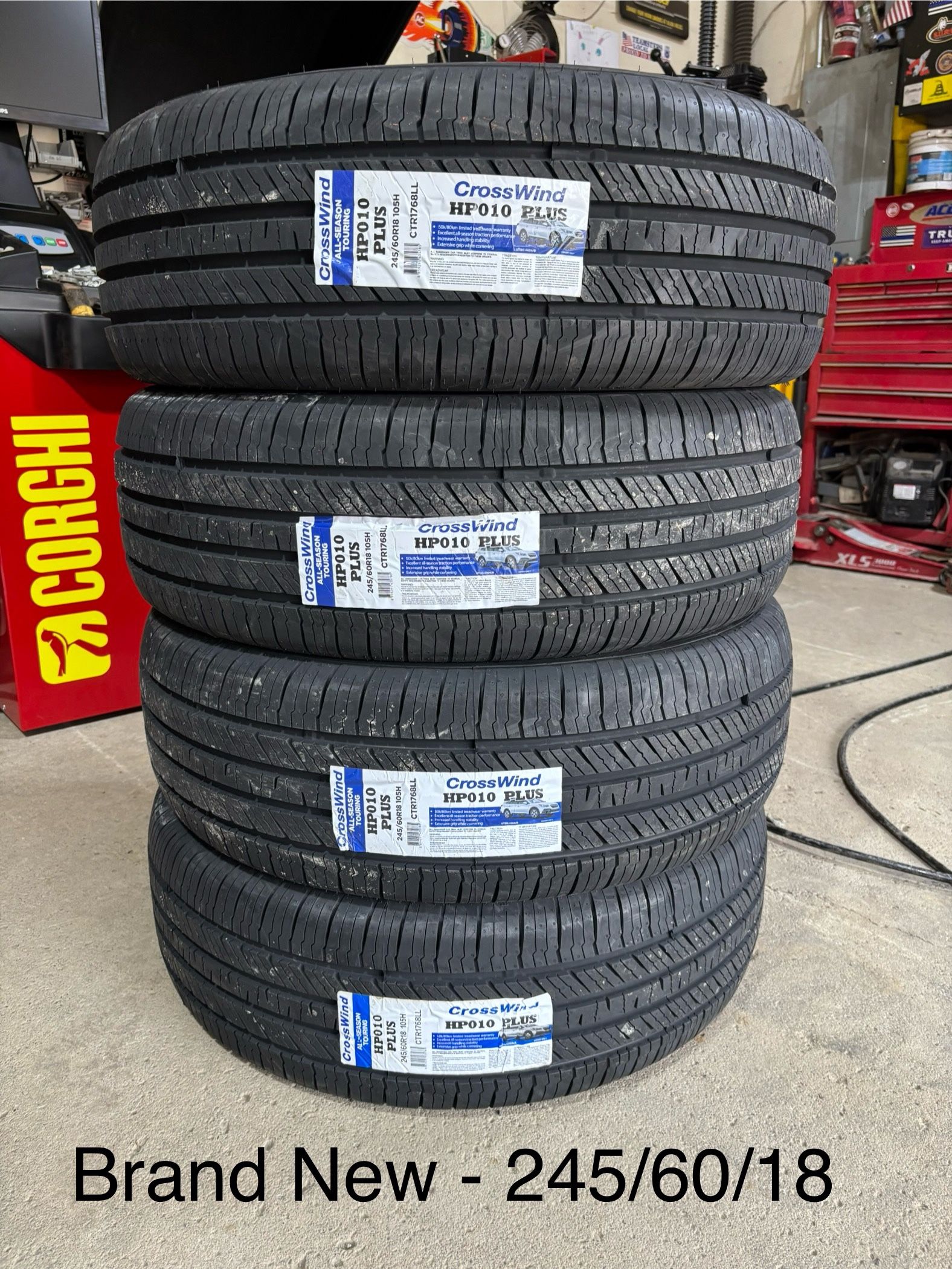 (4) - 245/60/18 Crosswind HP10 Plus Tires