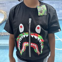 BAPE Zipper T-Shirt Sizes Small Through XL American Sizes