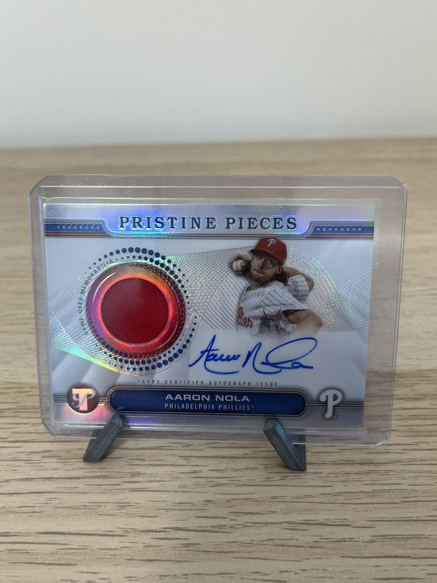 2024 Topps Pristine Aaron Nola Auto Relic Card