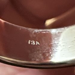 Rare 13k White Gold Ring Band 14g Size9
