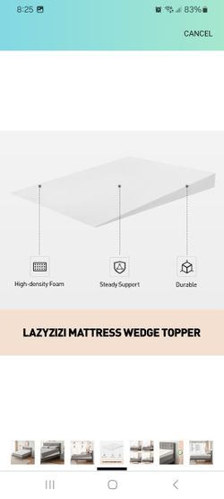Wedge Mattress Elevator 7-Inch Inclined Mattress Topper for Acid Reflux, GERD, Neck & Back Pain, Snoring, Under Bed Wedge Mattress with Washable Cover