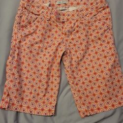 Girls 14 Old Navy Orange Pattern Shorts