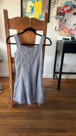 Abercrombie kids 11/12 gingham navy shift dress