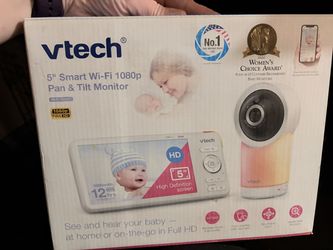 V-Tec 5” smart WiFi 1080p pan and tilt baby monitor.