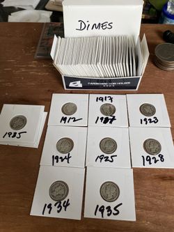 Vintage Steel & Silver Coins ( Steel Pennies / Mercury Dimes / Buffalo Head Nickels )