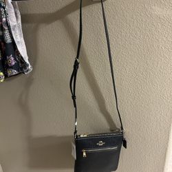 COACH MINI ROWAN FILE LEATHER