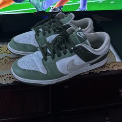 Green and white dunks